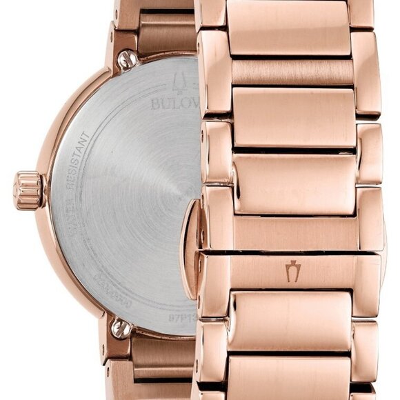 Bulova Women's Quartz Diamond Accent Rose Gold Watch - Picture 3 of 5